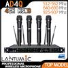 lantumic AD4Q Microfone 4 canali KSM11 KSM8 Microfono wireless dinamico Professionl Microfono Inalámbricos Lavalier Microfono per palco
