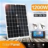 Caricatore da pannello solare da 1200 W con controller da 100 A Sistema di ricarica della batteria doppio USB 12 V per escursioni camper per auto da campeggio all'aperto