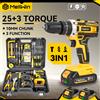 MELLWIN 25 + 3 Coppia Trapano a percussione elettrico 2 Velocità Regolabile Cordless Cacciavite Elettrico Strumento di Potere Per Makita 18V Batteria Spille