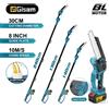 Gisam Gami 8 Pollici Brushless Telescopico Palo Motosega Elettrica Branello Alto Sega Giardino Potatura Strumento di Potatura Per Makita 18V Batteria Spille