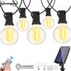 Grensk Luci Solari a Stringa G40 per Esterni, Ghirlanda LED Solare 24V, Luci Globo Impermeabili Sospese per Giardino, Cortile, Caffè