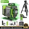 Huepar W04CG Livello Laser Autolivellante 4x360 ° Strumento livellatore Lazer verde Bluetooth 4D con base rotante elettrica Ampio schermo LCD