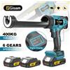 Gisam Pistola per colla elettrica senza fili Gisam, multifunzione, per sigillante in vetro, adesivo e colla, utensile elettrico compatibile con batteria Makita 18V.