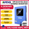 ANENJI 6.2KW Inverter 48V Ibrido Solare Inverter Parallelo On Off Grid Onda Sinusoidale Pura MPPT120A Caricatore Solare Per Pannello Solare PV