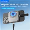 Blueendless Magnetic M2 2230 2242 NVMe SSD Custodia con ventola di raffreddamento 100W PD ricarica Tipo C NVMe PCIE custodia ssd per Iphone Mac