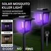 TLEDMP Lampada repellente per zanzare con scosse solari ed elettriche Zapper per insetti impermeabile Luce a LED a 2 modalità per uso in villa da campeggio con prato da giardino esterno