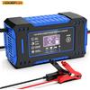 HOMEFISH Display LCD per riparazione batteria Caricabatteria per auto intelligente 6A 12V Unità di ricarica batteria per auto e moto Piombo