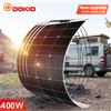 DOKIO Pannello solare flessibile monocristallino DOKIO 100W-400W 18V, adatto per campeggio, installazione camper può caricare batterie 12V
