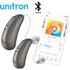 tindodo Apparecchi acustici Unitron Ativo RIC con connettività Bluetooth per ascoltare musica e effettuare chiamate Controllo app utilizzando 312 batterie