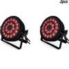 HYULIGHTS 2 pezzi di luci LED Par in alluminio 24x18W RGBWA UV 6in1 200W, luci da palco professionali per DJ, luci wash per palcoscenico.