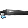 ZOSI Sistema NVR PoE ZOSI 4K HD 8CH H.265+ Registratore di Rete per Videosorveglianza Solo per Telecamere PoE ZOSI 5MP 8MP con Rilevamento Umanoide