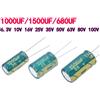 NONE 20PCS 1000μF 1500UF 680UF 6.3V 10V 16V 25V 35V 50V 63V 80V 100V condensatore elettrolitico ad alta frequenza a bassa impedenza