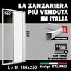 NONE Zanzariera a Rullo Laterale 140 x 250 Avorio Fai da Te Kit Riducibile su Misura, per Porte Finestra