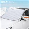 NONE SEAMETAL Parabrezza invernale per auto Copertura da neve Finestrino anteriore Scudo da neve Protezione parasole Protezione antigelo per esterni