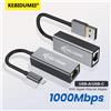 kebidu Adattatore Ethernet Lan da tipo C a RJ45 da USB 3.0 a Rj45 da 10/100/1000 Mbps per PC MacBook Windows Laptop Cavo Internet