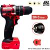 XMSJ Per Milwaukee 18V Batteria Brushless Trapano Elettrico 20 + 3 Coppia Cordless Trapano a percussione Martello Utensili Elettrici Multifunzionali