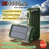 OnePlus 200000 Banca di energia solare mAh di grande capacità 4 in 1 Cavi integrati Alimentatore con display digitale intelligente per iPhone Samsung