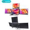 Rospider Monitor LCD retroilluminato portatile a triplo schermo da 16 pollici Display FHD Extender secondario per notebook con connessione a cavo singolo