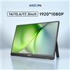 ARZOPA 14/15.6/17.3 pollici 1080P Mini secondo display da gioco Schermo esterno per monitor portatile per MAC/laptop/PC/Xbox/PS/Switch