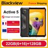 Blackview Active 5 Tablet Robusto [Senza Caricatore EU] 6GB+128GB 8.68'' Android 15 IPS 6600mAh Doke AI 16MP NFC Impronta Digitale