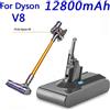 Batteria per Dyson V8 12800mAh 21.6V, Batteria di Ricambio per Serie V8, V8 Fluffy Li-ion SV10, Batteria Ricaricabile per Aspirapolvere L70