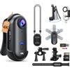 NONE Videocamera Sportiva 4K per Esterni, Mini Telecamera 1080P per Casco Moto/Bici, Impermeabile, Registrazione Video Azione, Body Cam