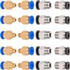 AOKIN 10 pz Connettori Pneumatici Per Parti Della Stampanti 3D PC4 M6 M10 Giunto Rapido Accoppiatore 1.75/3mm Raccordi Per Tubi Tubo PTFE 2/4mm