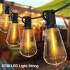 D 20M 30M ST38 Ghirlanda di luce String Lampadine LED infrangibili Esterno IP44 Patio Giardino Festa di nozze Lampada per decorazioni natalizie di Halloween