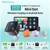 Ottocast Mini Dot Express 2 in 1 Wireless CarPlay Android Auto Adattatore Plug Play Connessione rapida Dongle USB per Benz Audi Toyota