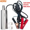 NONE Pompa elettrica sommergibile DC portatile 12V/24V 130W per la consegna di carburante diesel Pompa elettrica per trasferimento di aspirazione delle acque reflue 60L/Min