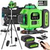 HGLINE Livella Laser HGLINE a 16 Linee, Strumento Professionale per Costruzioni, Laser 360° ° Livella Elettronica Orizzontale e Verticale con Batteria da 6000mAh