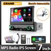 grandnavi Autoradio MP5 1DIN 7 Pollici con Schermo Touch IPS Retrattile Automatico, FM AM RDS, CarPlay Wireless, Android Auto, GPS