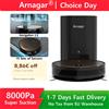 Arnagar S9 Robot Aspirapolvere con Svuotamento Automatico e Raccolta Polvere, Funzione Lavaggio, 8000Pa, 4800mAh, Bassa Rumorosità, Controllo tramite APP per la Pulizia Domestica