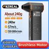 Fiizreal Ventilatore Turbo Brushless Fiizreal X50 240W 57m/s con Doppia Batteria 8000mAh e Ugello Magnetico Type-C da 15W