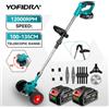Yofidra Tagliaerba Elettrico Senza Fili YOFIDRA, Trimmer per Giardino con Lunghezza di Taglio 100-135cm, Utensile Elettrico Compatibile con Batteria Makita 18V