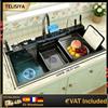 BusySink Lavello da Cucina Multifunzionale in Acciaio Inox con Cascata e Display Digitale, Vasca Singola Grande 100 x 50 cm