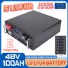 DUHE Batteria LiFePO4 48V 100AH 5KWH, Batteria Solare al Litio Ferro Fosfato 51.2V, 6000+ Cicli di Vita, BMS 16S 100A, RS485 CAN per Sistema Solare, Camper, Off-grid, Campeggio, Stock EU PL, Esente IVA