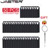 JASTER Chiavette USB 2.0 in Metallo Personalizzabili con Logo Gratuito, 50 Pezzi/Lotto, Pendrive 4GB 8GB 16GB 32GB 64GB 128GB, Regalo Aziendale