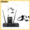 QZGY Microfono Wireless Lavalier Qlxd WH30 con Bodypack e Clip per Testa, Banda UHF, Frequenza Regolabile, Trasmissione Stabile