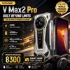 DOOGEE V Max 2 Pro Telefono Rugged, Anteprima Mondiale, Schermo 6,78 pollici, 48GB(16+32) RAM + 1TB ROM, Batteria Grande 22000mAh, Android 16, Doppie Luci da Campeggio con Effetto Luminoso, Doppi
