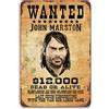 NONE Targa in metallo John Marston Wanted Fugitive, poster artistico da parete rustico, 11,8, decorazione vintage per la casa e il bar, regalo di Natale, Artisti