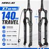 NANLIO Forcella Aria MTB NANLIO X7 26/27.5/29 Pollici 120/140 mm Regolazione Ritorno Blocco Remoto Tubo Dritto o Conico Asse 100x9/100x15 mm