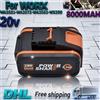 Ddadache Batteria ricaricabile ad alta potenza da 20V 8.0Ah per Worx, compatibile con i modelli WA3551, WA3553, WX176, WX550, WX386, WXINO 3, WXGAIN, WX800, WU268