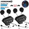 KEBETEME KEBIDUMEI Interfono per casco da moto per 2 motociclisti, interfono Moto 300M, interfono Bluetooth impermeabile a mani libere