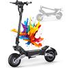 OOTD Monopattino Elettrico Pieghevole per Adulti OOTD T10, Motore da 900W e Batteria da 13.5Ah, Autonomia 45-60km, Ruote da 11 Pollici per Tutti i Terreni