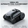 VIREAL Robot Pulitore Piscina Senza Fili SP5, 180 Minuti di Autonomia, Pulizia Fondo, Pareti e Linea di Galleggiamento, 4 Modalità di Pulizia, Ritorno Intelligente, Aspiratore per Piscine Interrate fino a