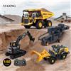 SMODELF Yi Gong 1/50 Mini Modellini Telecomandati: Caricatore, Escavatore, Camion da Miniera, Vaglio per Sabbia, Rullo Compattatore, Veicoli da Costruzione - Giocattoli e Hobby