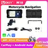 EKIY Display Portatile da 6,25 Pollici con CarPlay Wireless e Android Auto per Moto, Navigatore GPS Digitale Rimovibile per Cruscotto Moto