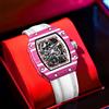NONE Nuovo orologio sportivo al quarzo alla moda per uomo e donna, serie Ultra-Thin Barrel, trendy e alla moda, con display luminoso, cinturino in nylon, movimento al quarzo elettronico, adatto per uomo,