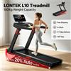 NONE Tapis roulant pieghevole LONTEK L10 con inclinazione automatica del 20% e sensori di pulsazioni, 14 km/h. Questo tapis roulant compatto e pieghevole presenta un'inclinazione automatica del 20%, un